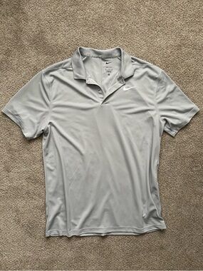 Nike Men’s Gray Dri-FIT Polo Shirt